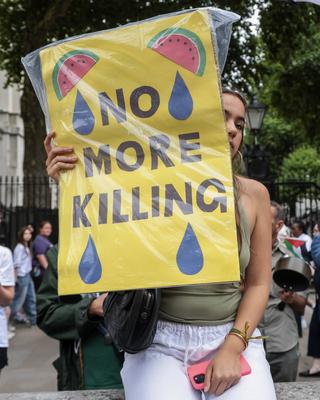 Gaza Hunger Crisis Protest Whitehall-stock-foto