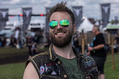 Wacken 2025 Fans trotzem dem angesagten Regen-stock-foto