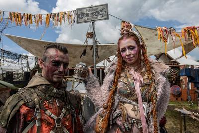 Wacken 2025 Fans trotzem dem angesagten Regen-stock-foto
