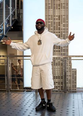 Odumodublvck visited empire state building to celebrate new single ?pity this boy? ft. Victony.-stock-photo