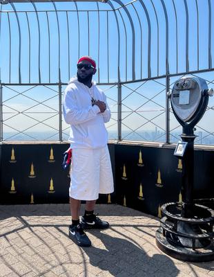 Odumodublvck visited empire state building to celebrate new single ?pity this boy? ft. Victony.-stock-photo