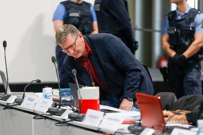 Reichsb?rger Prozess in Frankfurt-stock-foto