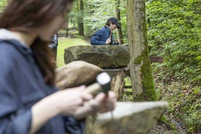 Aktion Suehnezeichen Friedensdienste Buchenwald-stock-foto