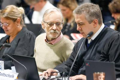 Reichsb?rger Prozess in Frankfurt-stock-foto