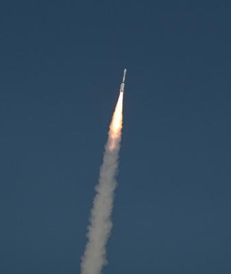 Rocket Launch :GSLV Mk II (F16) ? Geosynchronous Satellite Launch Vehicle-stock-foto