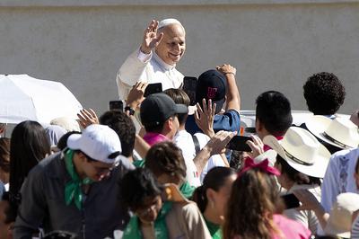 ITALY - POPE LEO XIV  DURING HIS WEEKLY GENERAL AUDIENCE AT  ST PETER'S SQUARE IN THE VATICAN - 2025/7/30-stock-foto