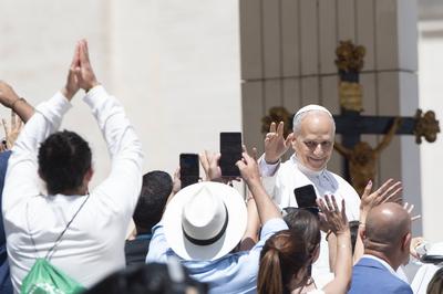 ITALY - POPE LEO XIV  DURING HIS WEEKLY GENERAL AUDIENCE AT  ST PETER'S SQUARE IN THE VATICAN - 2025/7/30-stock-foto