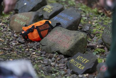 Aktion Suehnezeichen Friedensdienste Buchenwald-stock-foto