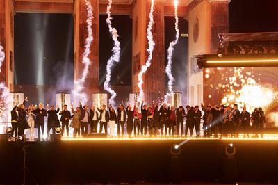 Silvestershow Celebrate at the Gate - Willkommen 2022 am Brandenburger Tor. Berlin, 31.12.2021 *** New Years Eve show Ce-stock-foto
