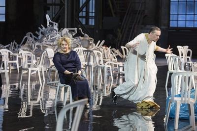 Bochum Germany 9 August 2016 Birgitte Christensen and Georg Nigl The opera Alceste by Gluck open-stock-foto