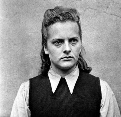Irma Grese, who was in charge of the Bergen Belsen death cells; sentenced to deathTHE LIBERATION OF BERGEN-BELSEN CONCEN-stock-foto