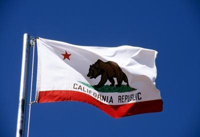 Bildnummer: 50649069  Datum: 01.08.2004  Copyright: imago/Jochen TackKalifornische Bundesstaatsflagge, Objekte; 2004, Kalifornien, flag of california, Flagge, Flaggen, Fahne, Fahnen; , quer, Kbdia, Einzelbild, Vereinigte Staaten von Amerika,  , Reisen, Nordamerika / Wappen, Logos, California Republic, Schriftzug, Bundesstaat, Bundesstaaten, amerikanisch, amerikanische, amerikanischer, Freisteller, Landesfahne; Aufnahmedatum gesch?tzt-stock-photo