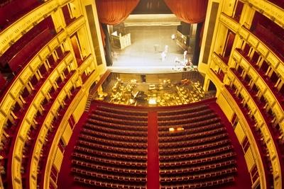 Wien, Ringstra?e, Wiener Staatsoper, Zuschauerraum - Vienna, Ringstrasse, State Opera, Interior *** Vienna Ringstrasse-stock-foto