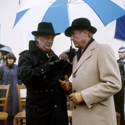 TATORT Wenn alle Br?nnlein flie?en BRD 1983 Pete Ariel FRIEDRICH SCH?TTER JOACHIM HANSEN S-stock-foto