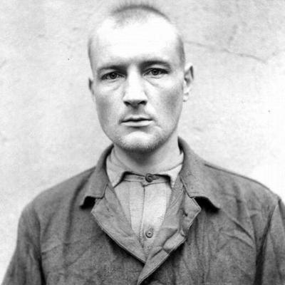 . Deutsch: Portr?tfoto des im Bergen-Belsen-Prozess angeklagten Oscar Schmitz (23.2.1916 in K?ln), Lager?ltester im Kase-stock-photo