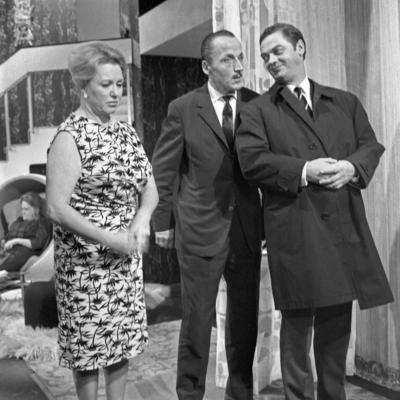 Gro?er Mann, was nun ?, Fernsehserie, Deutschland 1967, Regie: Eugen York, Darsteller: Camilla Spira, Friedrich Sch?tte-stock-foto