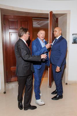 Pressekonferenz - Boris Becker Fenster.com Kampagne-stock-foto