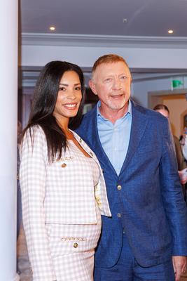 Pressekonferenz - Boris Becker Fenster.com Kampagne-stock-foto