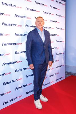 Pressekonferenz - Boris Becker Fenster.com Kampagne-stock-foto