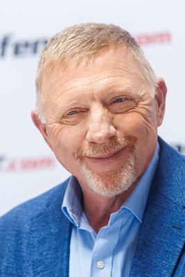 Pressekonferenz - Boris Becker Fenster.com Kampagne-stock-foto