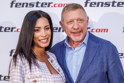 Pressetermin mit Boris Becker und Stefan Effenberg-stock-foto