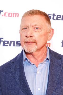 Pressekonferenz - Boris Becker Fenster.com Kampagne-stock-foto
