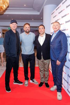 Pressekonferenz - Boris Becker Fenster.com Kampagne-stock-foto
