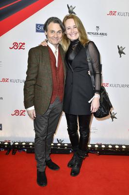 Wolfgang Bahro mit Ehefrau Barbara Bahro beim 29. B.Z. Kulturpreis 2020 im Haus der Berliner Festspiele. Berlin, 28.01.-stock-foto