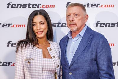 Pressetermin mit Boris Becker und Stefan Effenberg-stock-foto