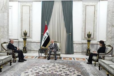 Iraqi President, Abdul Latif Jamal Rashid, receives Australian Ambassador to Iraq, Glenn Miles-stock-foto