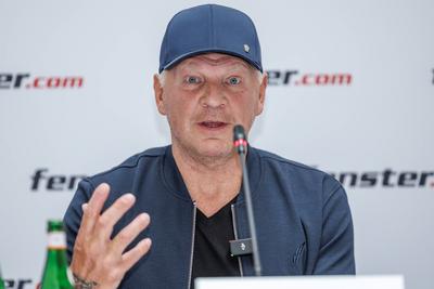 Pressetermin mit Boris Becker und Stefan Effenberg-stock-foto