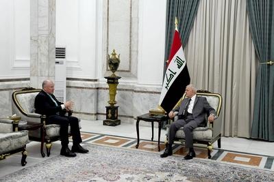 Iraqi President, Abdul Latif Jamal Rashid, receives Australian Ambassador to Iraq, Glenn Miles-stock-foto