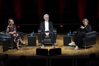 Wim Wenders - Ausstellung in der Bundeskunsthalle Bonn-stock-foto
