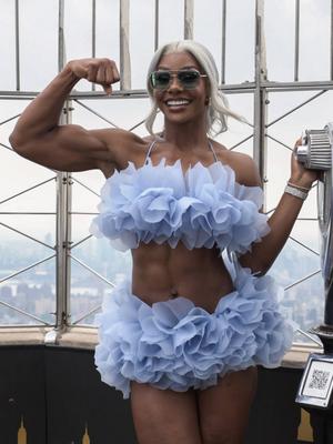 Wwe superstar jade cargill visits empire state building ahead of summerslam showdown-stock-foto