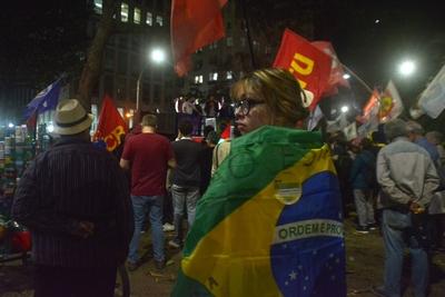 Demonstration at the US consulate/center/RJ-stock-foto