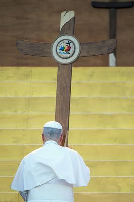 ITALY - POPE LEO XIV  DURING A PRAYER VIGIL FOR THE JUBILEE OF YOUTH AT TOR VERGATA IN ROME  - 2025/8/2-stock-foto