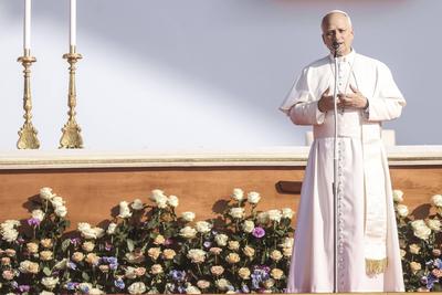 ITALY - POPE LEO XIV  LEADS A  MASS FOR THE JUBILEE OF YOUTH AT TOR VERGATA IN ROME  - 2025/8/3-stock-foto