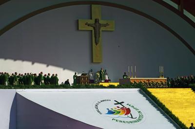 ITALY - POPE LEO XIV  LEADS A  MASS FOR THE JUBILEE OF YOUTH AT TOR VERGATA IN ROME  - 2025/8/3-stock-foto