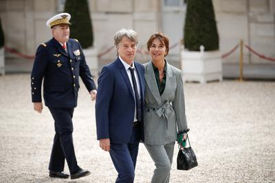 Ceremonie d investiture du President elu Emmanuel Macron au Palais de l Elysee. - Francois Cluzet NEWS : Ceremonie d inv-stock-foto