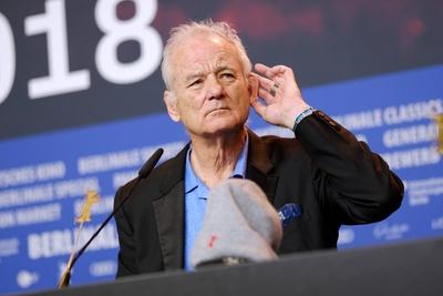 Schauspieler Bill Murray mit dem Silbernen B?ren f?r die Beste Regie (Wes Anderson) anl?sslich der Preisverleihung der-stock-foto