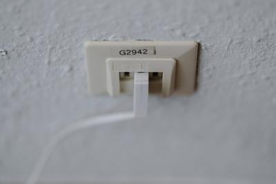 Düsseldorf 26.03.2023 TAE-Dose Telekom DSL-Internetverbindung Telefonanlage Telefonverbindung Datenleitung TAE-Stecker U-stock-foto