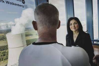 Wirtschaftsministerin Reiche besucht Kohlekraftwerk Schwarze Pumpe-stock-foto