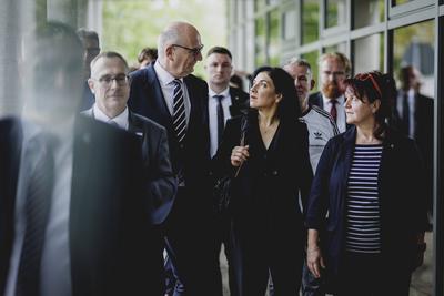 Wirtschaftsministerin Reiche besucht Kohlekraftwerk Schwarze Pumpe-stock-foto