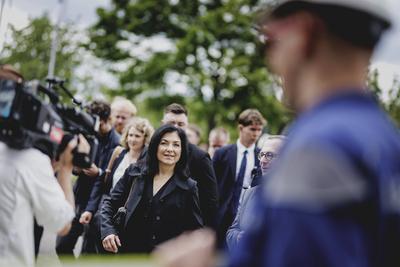 Wirtschaftsministerin Reiche besucht Kohlekraftwerk Schwarze Pumpe-stock-foto