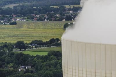 Kohlekraftwerk Schwarze Pumpe-stock-foto