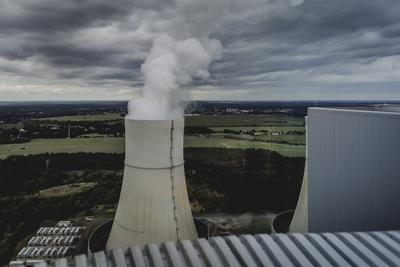 Kohlekraftwerk Schwarze Pumpe-stock-foto