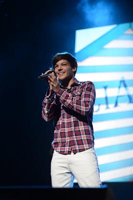 SUNRISE, FL - JULY 01: Singers Louis Tomlinson, Harry Styles, Liam Payne, Zayn Malik and Niall Horan of the British pop-stock-foto