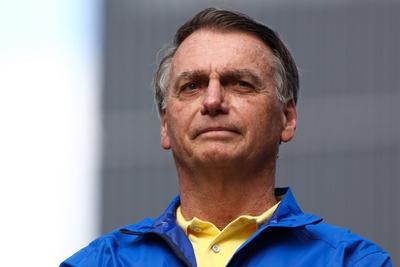 Former Brazilian president Jair Bolsonaro (PL) during a march called "Justice Now in Sao Paulo-stock-foto