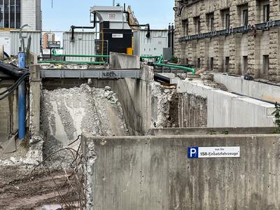 Baustelle Hauptbahnhof Stuttgart, Stuttgart21. // 10.07.2023 Stuttgart, Baden-W?rttemberg, Deutschland, Europa *** Const-stock-foto