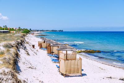 Tam Tam Beach bei Mastichari auf der Insel Kos in Griechenland *** Tam Tam Beach at Mastichari at the Island Kos in Gree-stock-foto